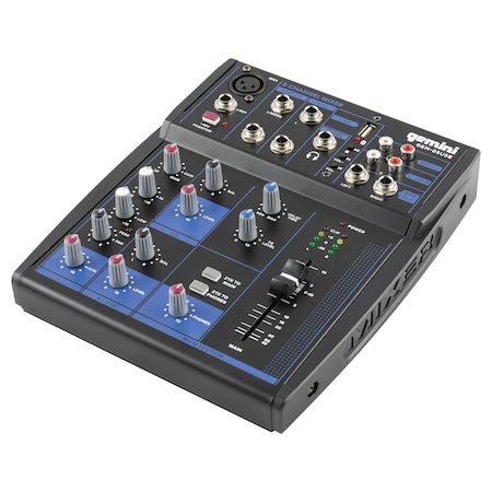 Gemini Compact 5-Channel Audio Mixer GEM-05USB